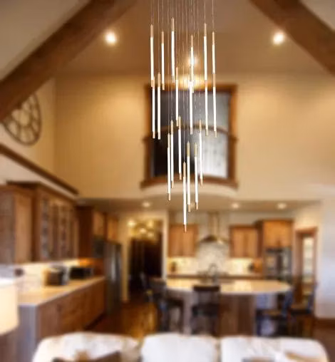 Lámpara colgante de diseño, lámpara colgante LED para mesa de comedor