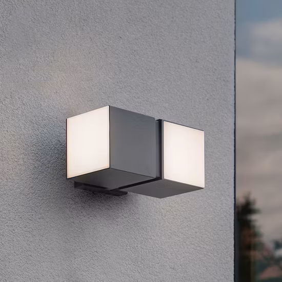 Corredor hacia arriba y hacia abajo IP65 Aluminio externo Carcasa negra Directo Indirecto Aplique de noche Iluminación Fixrures Escaleras LED Lámpara montada en la pared Montaje Luz de pared exterior
